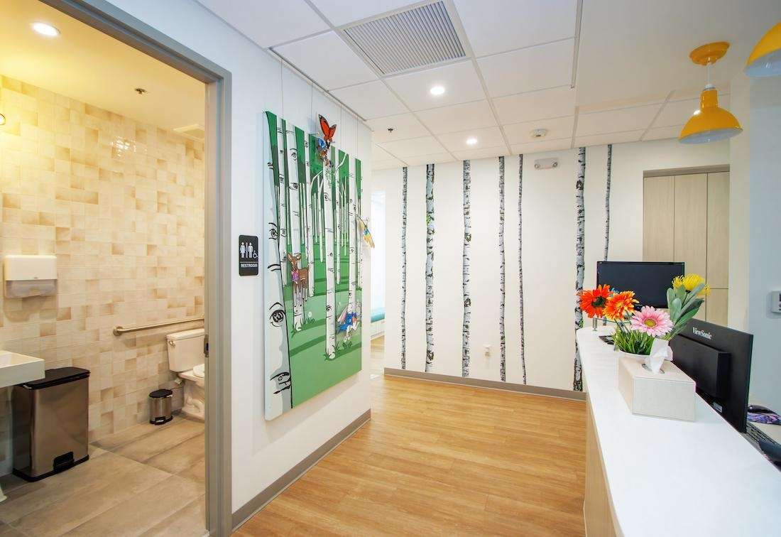 Reception Area Reception area and restroom