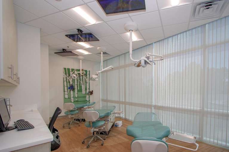 Overhead tv's in treatment rooms